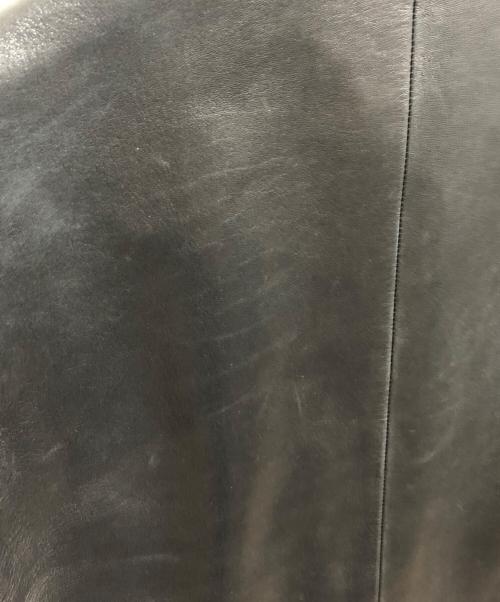 agnes b homme（アニエスベーオム）agnes b homme (アニエスベーオム) レザーテーラードジャケット ブラック サイズ:不明の古着・服飾アイテム