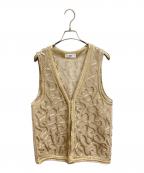 RAY BEAMSレイ ビームス）の古着「テープ 刺繍 ジレ」｜ベージュ