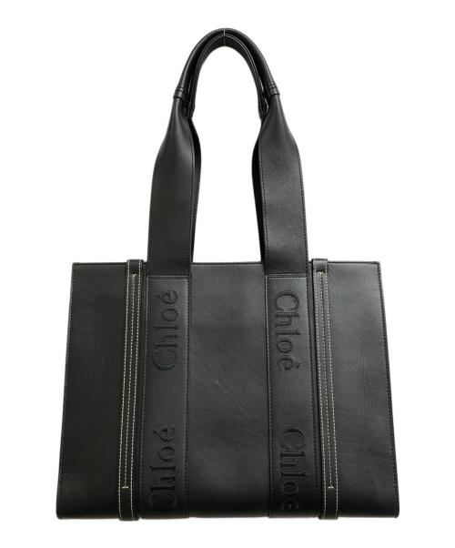 Chloe（クロエ）Chloe (クロエ) ウッディ ミディアム トートバッグ ブラックの古着・服飾アイテム