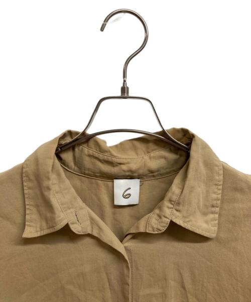 6(ROKU) BEAUTY&YOUTH（ロク ビューティーアンドユース）6(ROKU) BEAUTY&YOUTH (ロク ビューティーアンドユース) ショートスリーブシャツ ベージュ サイズ:ーの古着・服飾アイテム