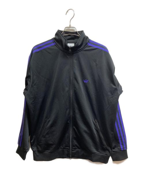adidas（アディダス）adidas (アディダス) BECKENBAUER TRACKTOP ブラック×パープル サイズ:XLの古着・服飾アイテム