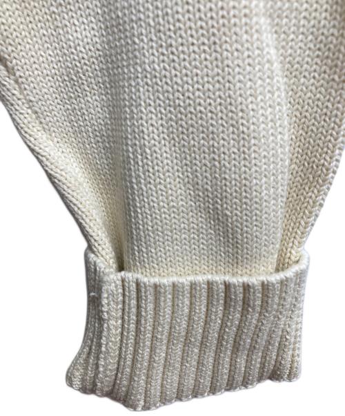 POLO RALPH LAUREN（ポロ・ラルフローレン）POLO RALPH LAUREN (ポロ・ラルフローレン) BEAMS (ビームス) BEAMS LIMITED EDITION 別注 Vネック ミドルゲージ コットン ニットカーディガン ベージュ サイズ:Mの古着・服飾アイテム