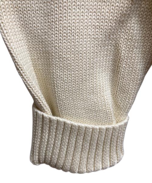 POLO RALPH LAUREN（ポロ・ラルフローレン）POLO RALPH LAUREN (ポロ・ラルフローレン) BEAMS (ビームス) BEAMS LIMITED EDITION 別注 Vネック ミドルゲージ コットン ニットカーディガン ベージュ サイズ:Mの古着・服飾アイテム