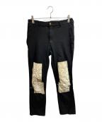 COMME des GARCONS HOMME PLUSコムデギャルソンオムプリュス）の古着「パッチワークスラックス」｜ブラック
