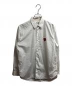 PLAY COMME des GARCONSプレイコムデギャルソン）の古着「ハートワンポイントシャツ」｜ホワイト
