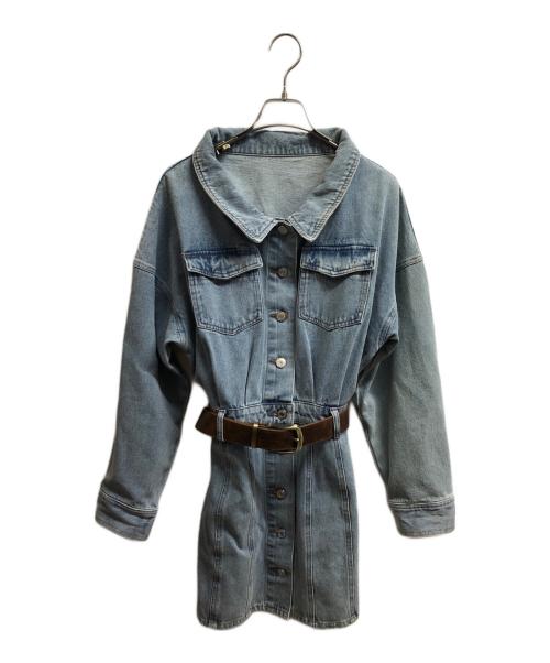 darich（ダーリッチ）Darich (ダーリッチ) ボリュームデニムミニワンピース インディゴ サイズ:FREEの古着・服飾アイテム