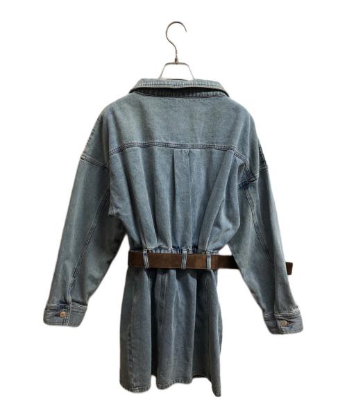 darich（ダーリッチ）Darich (ダーリッチ) ボリュームデニムミニワンピース インディゴ サイズ:FREEの古着・服飾アイテム