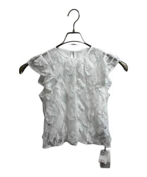 Snidel（スナイデル）Snidel (スナイデル) レースフリルプルオーバー ホワイト サイズ:FREE 未使用品の古着・服飾アイテム
