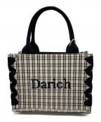 darichダーリッチ）の古着「チェックミニトートバッグ」｜ブラック