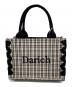 Darich（ダーリッチ）の古着「チェックミニトートバッグ」｜ブラック