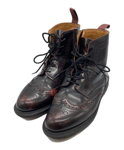 Dr.Martens（ドクターマーチン）Dr.Martens (ドクターマーチン) DELPHINE  8ホール ブローグ ブーツ ブラック サイズ:UK6の古着・服飾アイテム