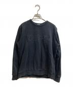 KENZOケンゾー）の古着「ナイロン切替ロゴスウェット」｜ブラック