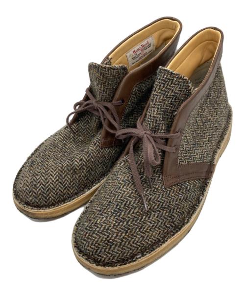 CLARKS（クラークス）CLARKS (クラークス) ツイードデザートブーツ ブラウン サイズ:UK9の古着・服飾アイテム