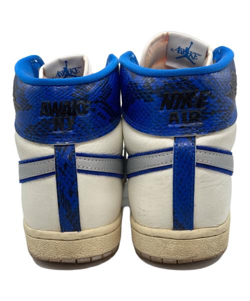 NIKE（ナイキ）NIKE (ナイキ) AWAKE (アウェイク) Jordan BRAND Air Ship PE SP SAIL/BLACK-Game Royal Men's-MTLC PLATINUM ブルー×ホワイト サイズ:8.5の古着・服飾アイテム