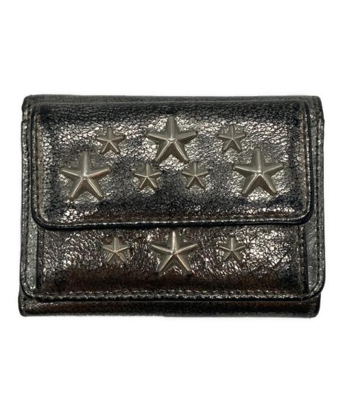 JIMMY CHOO（ジミーチュウ）JIMMY CHOO (ジミーチュウ) 3つ折り財布 シルバーの古着・服飾アイテム
