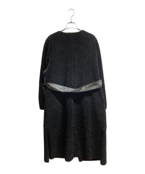 INSCRIRE（アンスクリア）INSCRIRE (アンスクリア) Fake Mouton Liner Coat ブラック サイズ:36の古着・服飾アイテム