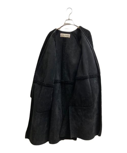 INSCRIRE（アンスクリア）INSCRIRE (アンスクリア) Fake Mouton Liner Coat ブラック サイズ:36の古着・服飾アイテム