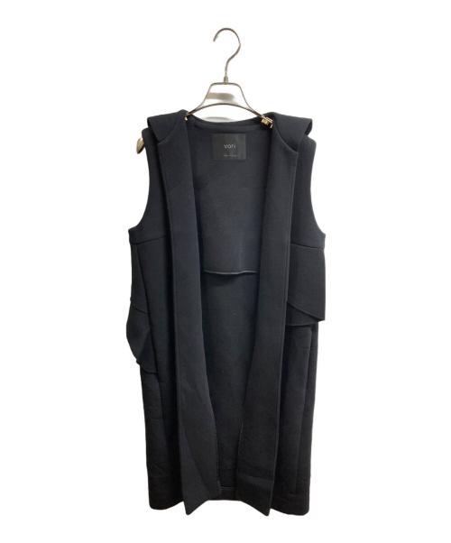 YORI（ヨリ）yori (ヨリ) ベスト ブラック サイズ:FREEの古着・服飾アイテム