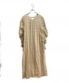 sara mallikaサラマリカ）の古着「Cotton Cut Jacquard Gather Dress」｜アイボリー