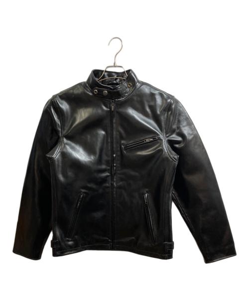 Liugoo Leathers（リューグーレザーズ）Liugoo Leathers (リューグーレザーズ) シングルライダースジャケット ブラック サイズ:M 未使用品の古着・服飾アイテム
