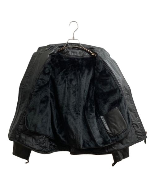 Liugoo Leathers（リューグーレザーズ）Liugoo Leathers (リューグーレザーズ) ライナー付レザージャケット ブラック サイズ:LLの古着・服飾アイテム