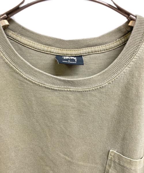 stussy（ステューシー）stussy (ステューシー) ポケットTシャツ オリーブ サイズ:Lの古着・服飾アイテム