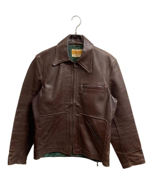 PENNEYS（ペニーズ）PENNEYS (ペニーズ) ホースハイドジャケット ブラウン サイズ:40の古着・服飾アイテム