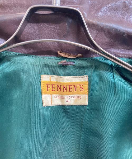 PENNEYS（ペニーズ）PENNEYS (ペニーズ) ホースハイドジャケット ブラウン サイズ:40の古着・服飾アイテム