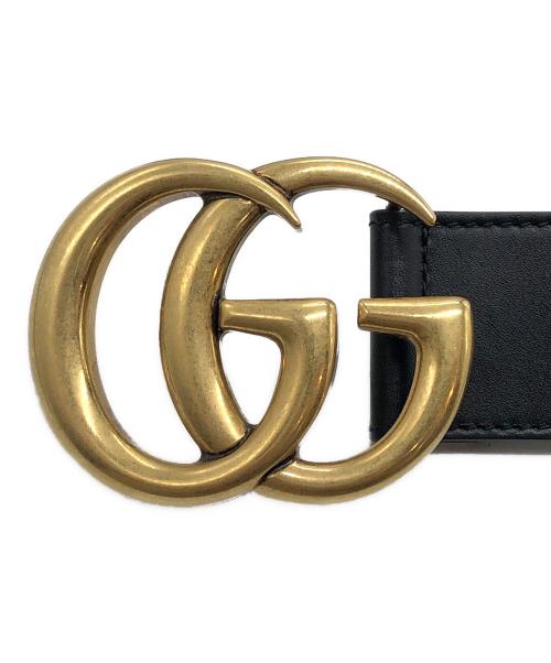 GUCCI（グッチ）GUCCI (グッチ) GGマーモントレザーベルト ブラック サイズ:70・26の古着・服飾アイテム