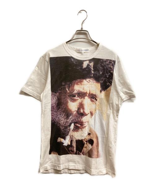 COMME des GARCONS SHIRT（コムデギャルソンシャツ）COMME des GARCONS SHIRT (コムデギャルソンシャツ) プリントTシャツ ホワイト サイズ:Mの古着・服飾アイテム