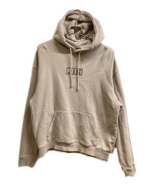 KITH（キス）KITH (キス) Loyality Box Logo Williams III Hoodie ベージュ サイズ:Lの古着・服飾アイテム