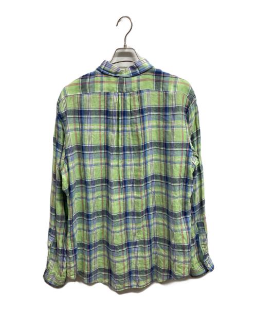 RALPH LAUREN（ラルフローレン）RALPH LAUREN (ラルフローレン) リネンチェックシャツ/RALPH LAURENシャツ グリーン サイズ:XLの古着・服飾アイテム