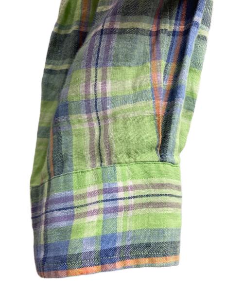 RALPH LAUREN（ラルフローレン）RALPH LAUREN (ラルフローレン) リネンチェックシャツ/RALPH LAURENシャツ グリーン サイズ:XLの古着・服飾アイテム