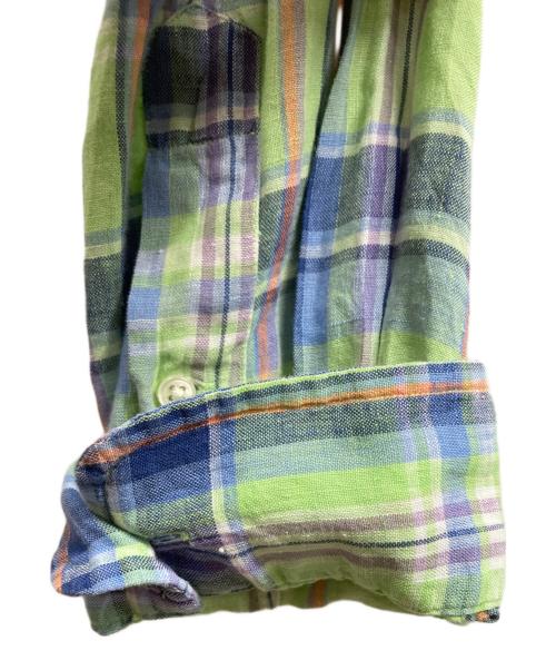 RALPH LAUREN（ラルフローレン）RALPH LAUREN (ラルフローレン) リネンチェックシャツ/RALPH LAURENシャツ グリーン サイズ:XLの古着・服飾アイテム