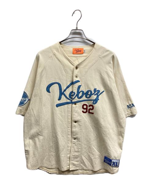KEBOZ（ケボズ）KEBOZ (ケボズ) ベースボールシャツ ベージュ サイズ:XLの古着・服飾アイテム