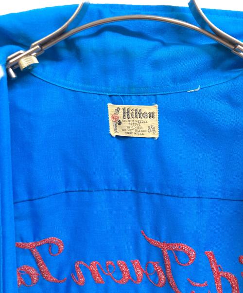 Hilton（ヒルトン）Hilton (ヒルトン) ボーリングシャツ ブルー サイズ:Lの古着・服飾アイテム