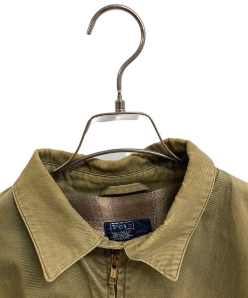 POLO RALPH LAUREN（ポロ・ラルフローレン）POLO RALPH LAUREN (ポロ・ラルフローレン) 裏地チェック ドリズラージャケット カーキ サイズ:Lの古着・服飾アイテム