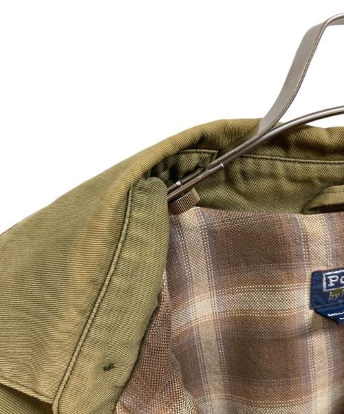 POLO RALPH LAUREN（ポロ・ラルフローレン）POLO RALPH LAUREN (ポロ・ラルフローレン) 裏地チェック ドリズラージャケット カーキ サイズ:Lの古着・服飾アイテム