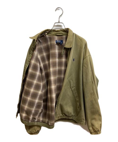 POLO RALPH LAUREN（ポロ・ラルフローレン）POLO RALPH LAUREN (ポロ・ラルフローレン) 裏地チェック ドリズラージャケット カーキ サイズ:Lの古着・服飾アイテム