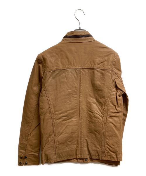Liugoo Leathers（リューグーレザーズ）Liugoo Leathers (リューグーレザーズ) ラムレザージャケット ブラウン サイズ:Mの古着・服飾アイテム
