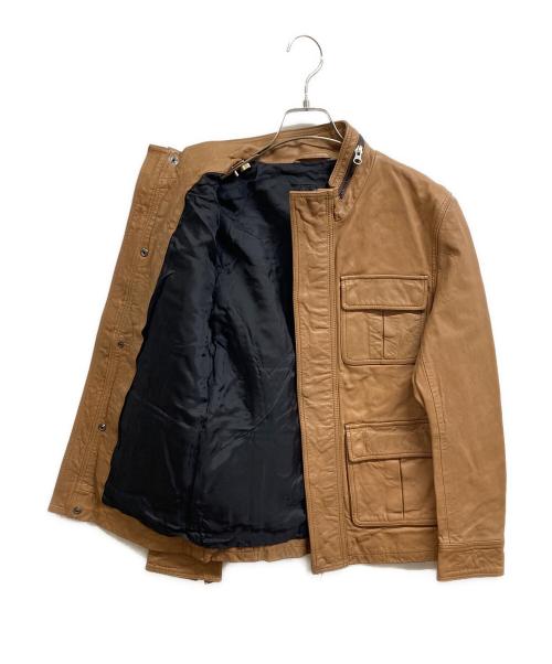 Liugoo Leathers（リューグーレザーズ）Liugoo Leathers (リューグーレザーズ) ラムレザージャケット ブラウン サイズ:Mの古着・服飾アイテム