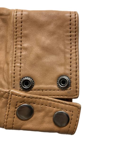 Liugoo Leathers（リューグーレザーズ）Liugoo Leathers (リューグーレザーズ) ラムレザージャケット ブラウン サイズ:Mの古着・服飾アイテム