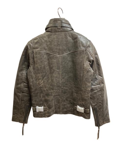 Liugoo Leathers（リューグーレザーズ）Liugoo Leathers (リューグーレザーズ) ボアライナーレザージャケット ブラウン サイズ:Mの古着・服飾アイテム