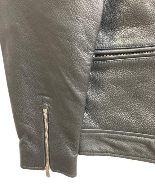 Liugoo Leathers（リューグーレザーズ）LIUGOO LEATHERS (リューグーレザーズ) カウレザーダブルライダースジャケット ブラック サイズ:L 未使用品の古着・服飾アイテム