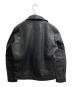 LIUGOO LEATHERS (リューグーレザーズ) カウレザーダブルライダースジャケット ブラック サイズ:L 未使用品：15000円