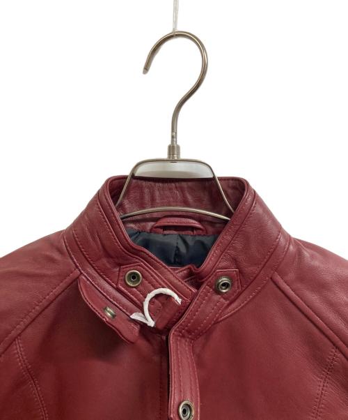 Liugoo Leathers（リューグーレザーズ）LIUGOO LEATHERS (リューグーレザーズ) シングルライダースジャケット ワインレッド サイズ:Sの古着・服飾アイテム