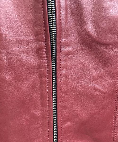 Liugoo Leathers（リューグーレザーズ）LIUGOO LEATHERS (リューグーレザーズ) シングルライダースジャケット ワインレッド サイズ:Sの古着・服飾アイテム