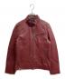 LIUGOO LEATHERS（リューグーレザーズ）の古着「シングルライダースジャケット」｜ワインレッド