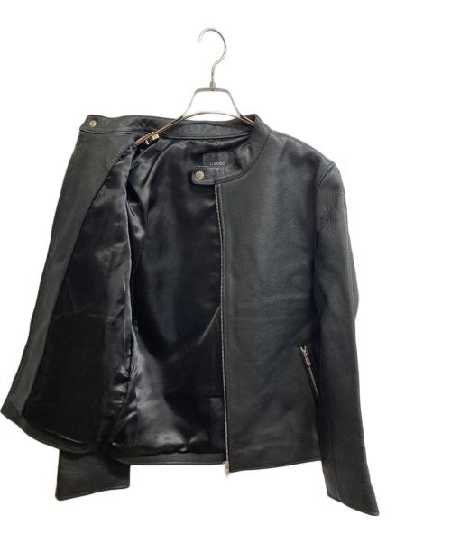 Liugoo Leathers（リューグーレザーズ）LIUGOO LEATHERS (リューグーレザーズ) カウレザーシングルライダースジャケット ブラック サイズ:Lの古着・服飾アイテム