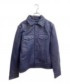 JUVENTUSユヴェントス）の古着「レザージャケット」｜ネイビー